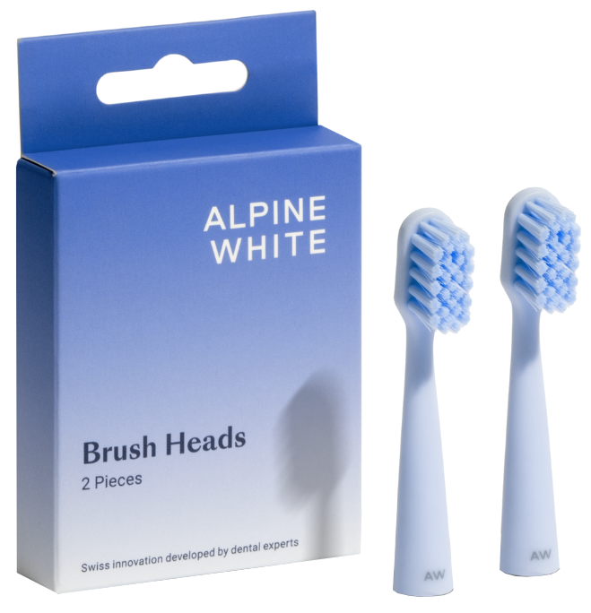 ALPINE WHITE Uzstāšanas elementi elektriskajai zobu birstei – 2 gab. komplekts