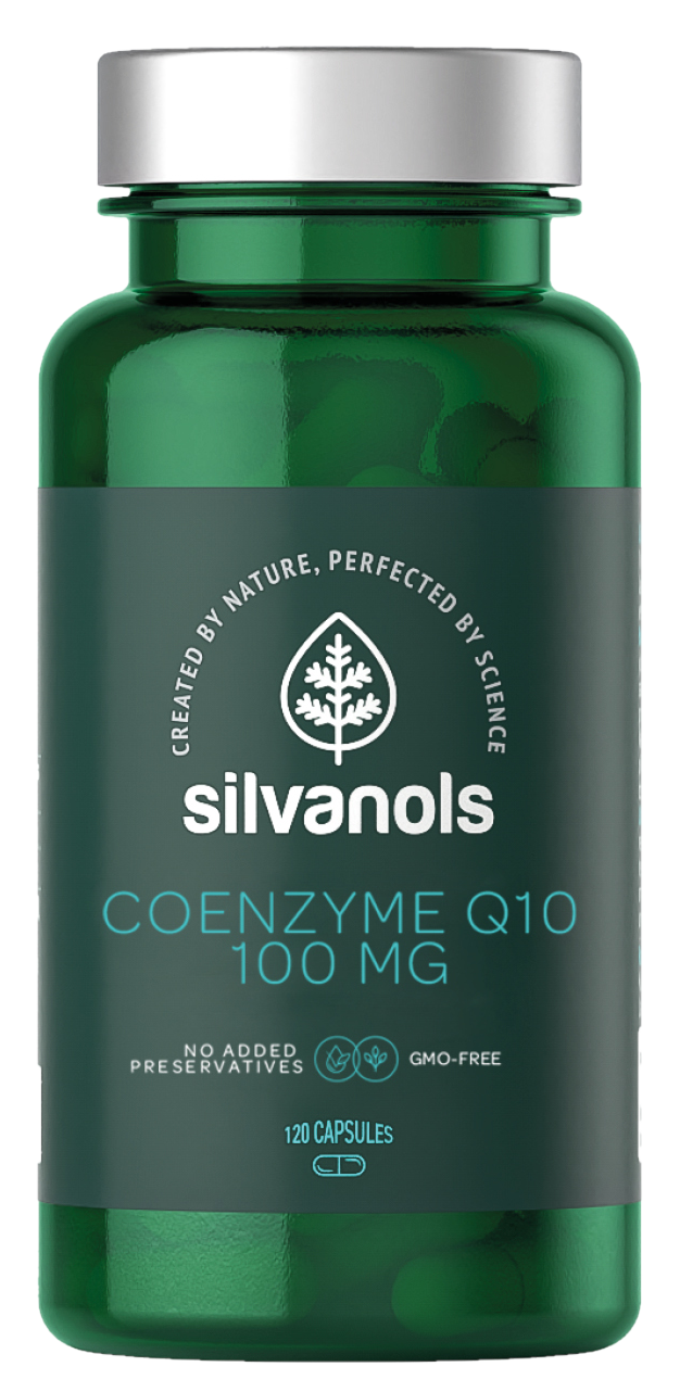 SILVANOLS Premium 100mg Koenzīma Q10 kapsulas, skaits 120