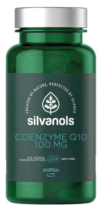 SILVANOLS Premium 100mg Koenzīma Q10 kapsulas, skaits 120