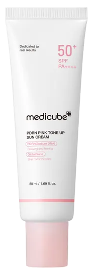 MEDICUBE PDRN Pink Tone Up SPF50+ Saules Aizsargājošs Sejas Krēms, 50 ml