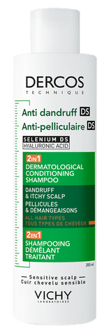 VICHY Dercos 2 savienības šampūns-balzams pret blaugznām, 200 ml