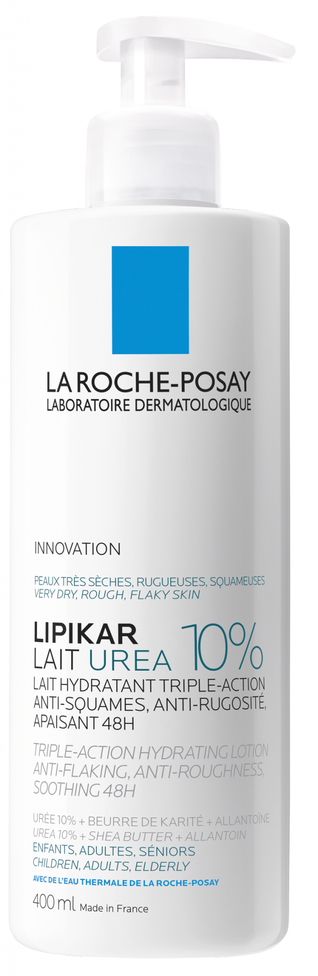 LA ROCHE-POSAY Lipikar Lait Urea 10% losjons ķermenim, 400 ml