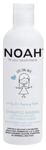 NOAH Kids Milk & Sugar šampūns gariem matiem, 250 ml